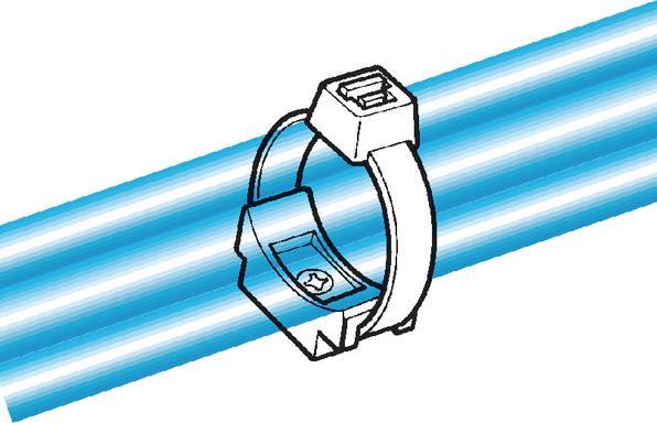 Actual product image HellermannTyton LKCSF1-PA66-BK(100) Mounting base 40x19mm black 151-27202 (Fixing loops, 40 mm, 1 pcs.)