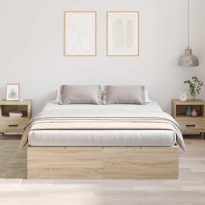 Image du produit VidaXL Cadre de lit avec espace de rangement Chêne Sonoma 160x200 cm (160 x 200 cm)