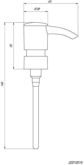 Actual product image Emco Dosing pump BAROLO plastic, for soap dispenser chrome