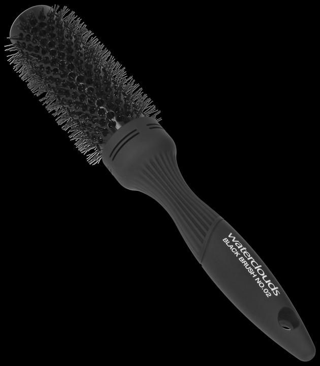 Actual product image Waterclouds Black Brush 02 Round metal 35mm