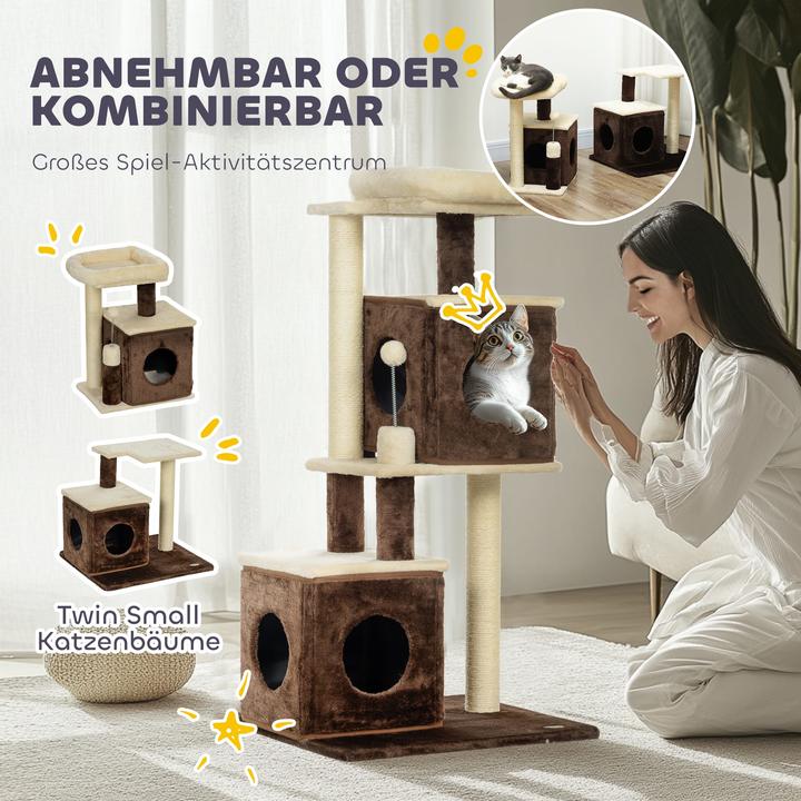 Immagine prodotto Jamb Kratzbaum (107 cm, Beige, Bianco crema, Marrone scuro)