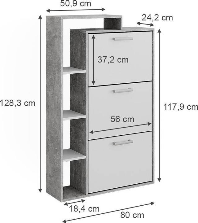 Image du produit Vicco Orlando (80 x 128.3 x 24.2 cm)