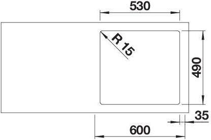 Produktbild Blanco Solis 500-IF/A (Aufsatzspülbecken, 54 cm, 50 cm)