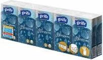Grite Lommetørklaede Blossom 21x21 cm 3 lag Hvid,10 pk x 10x10 stk/krt
