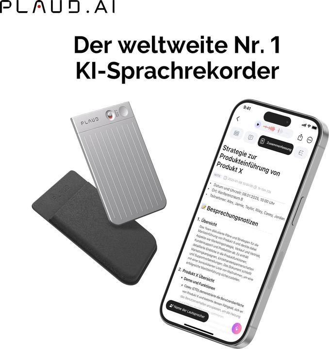 Image du produit Plaud Note Enregistreur AI (64 Go)