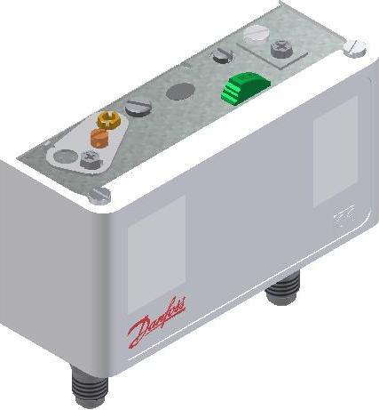 Image du produit Danfoss KP17B - Dobbelt trykafbryder, -0,2-7,5 bar, 8-32 bar, Manuel max