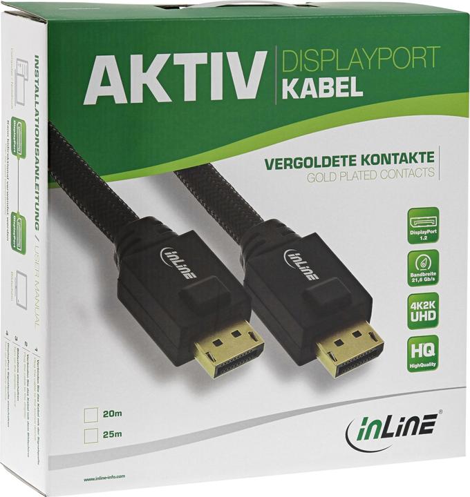 Produktbild InLine Kabel DisplayPort - DisplayPort 15m schwarz (17115A) (15 m, DisplayPort)