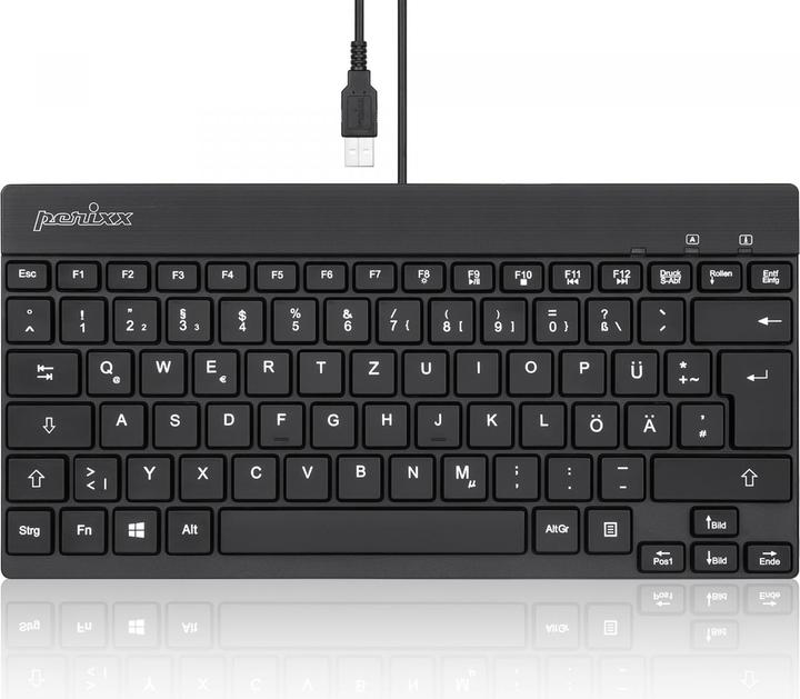 Produktbild Perixx PERIBOARD-326 DE, Beleuchtete USB-Tastatur, kabelgebunden, schwarz (DE, Kabelgebunden)