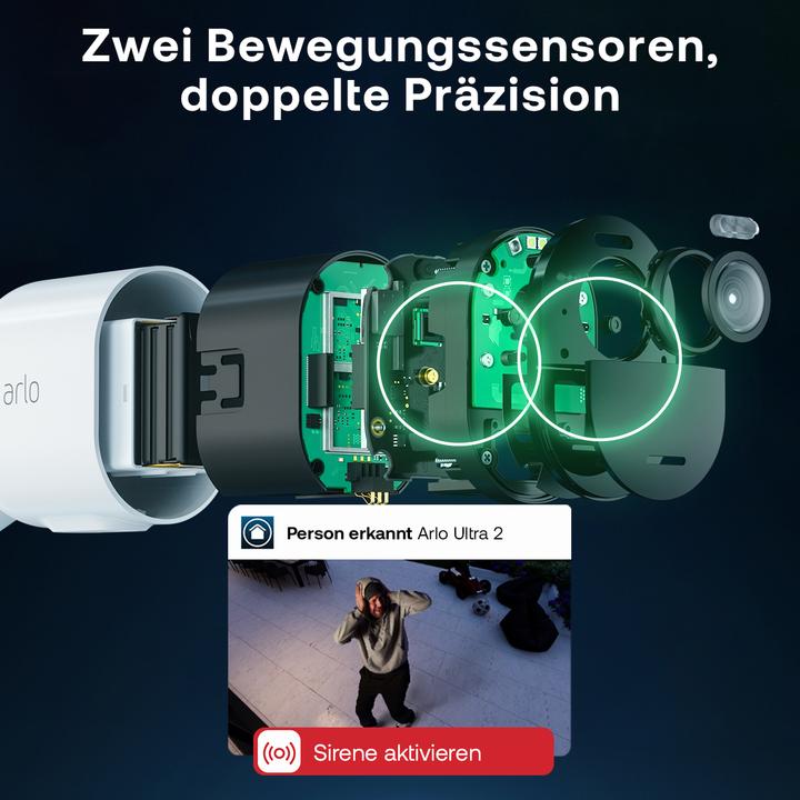 Produktbild Arlo Ultra 2 Spotlight Kamera, 2er Set (3840 x 2160 Pixels)