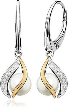 Moiss Elegant silver earrings with real pearls EP000146 (L)