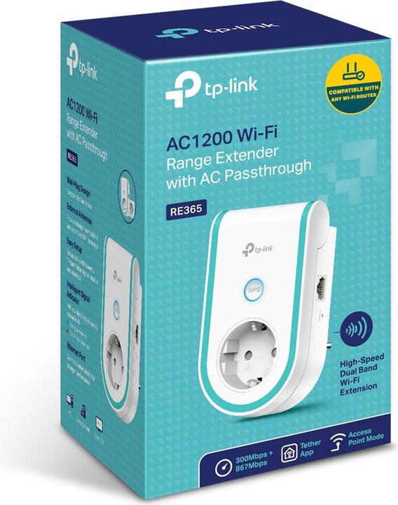 Produktbild TP-Link AC1200 WI-FI Range Extender (867 Mbit/s, 300 Mbit/s)