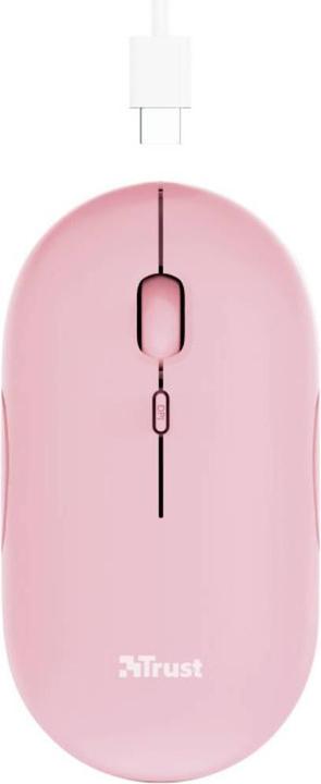 Image du produit Trust Mouse Puck Rechargeable Rose (Sans fil)