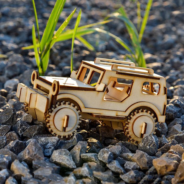 Produktbild Little Story Little-Story Drewniane Puzzle-Modell 3D – Jeep