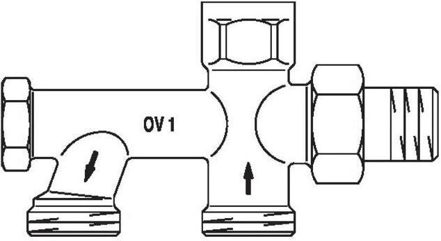 Produktbild Oventrop OV Einrohr-Anschlussstück Uno G 3/4Zoll AG m HK-Isolierverschraubung