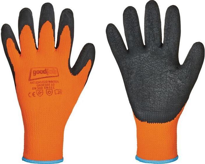 Actual product image Goodjob Cold protection glove Eco Winter size 9 black/orange EN 388, EN 511 PPE category II Polyester... (9)