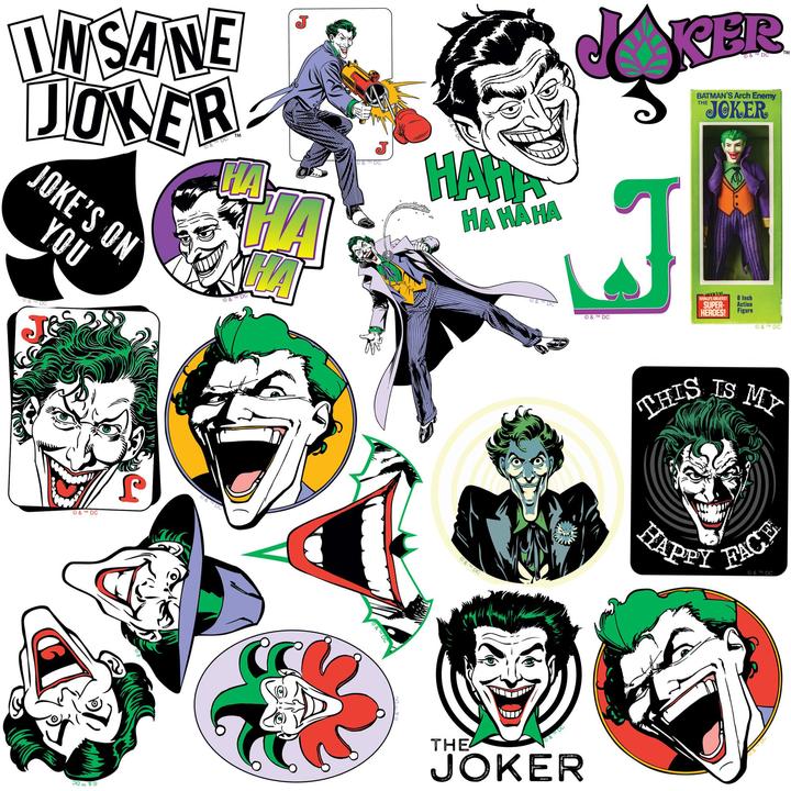 Actual product image Batman Deluxe Vintage The Joker Stickers (Pack of 100)