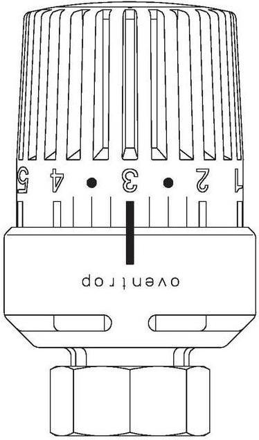 Actual product image Oventrop OV Thermostat Uni LK 7-28 degreesC, with liquid sensor white