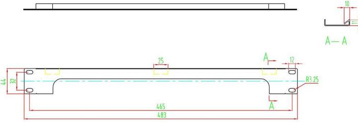 Produktbild Renkforce 48.26 cm (19″) Kabeldurchführung 1HE mit Bürsteneinsatz RF-KDB-100C