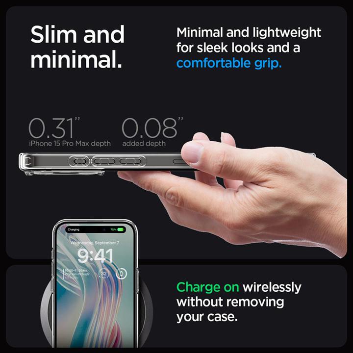 Image du produit Spigen Ultra Hybrid iPhone 15 Pro Max 6,7" cristal transparent (Apple iPhone 15 Pro Max)