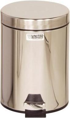 Produktbild Rubbermaid Tretabfalleimer Small Pedal Bins 20,32 x 29,21 cm (Ø x H) 5,6l Stahl edelstahl (5.60 l)