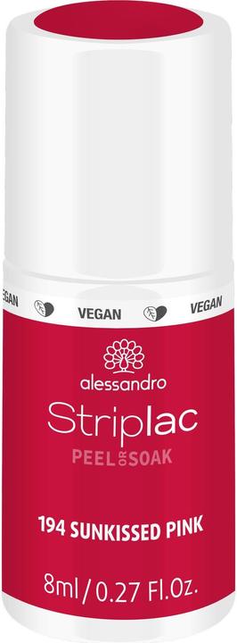 Alessandro Striplac Peel or Soak off Sunkissed Pink (194 Sunkissed Pink, Farblack)