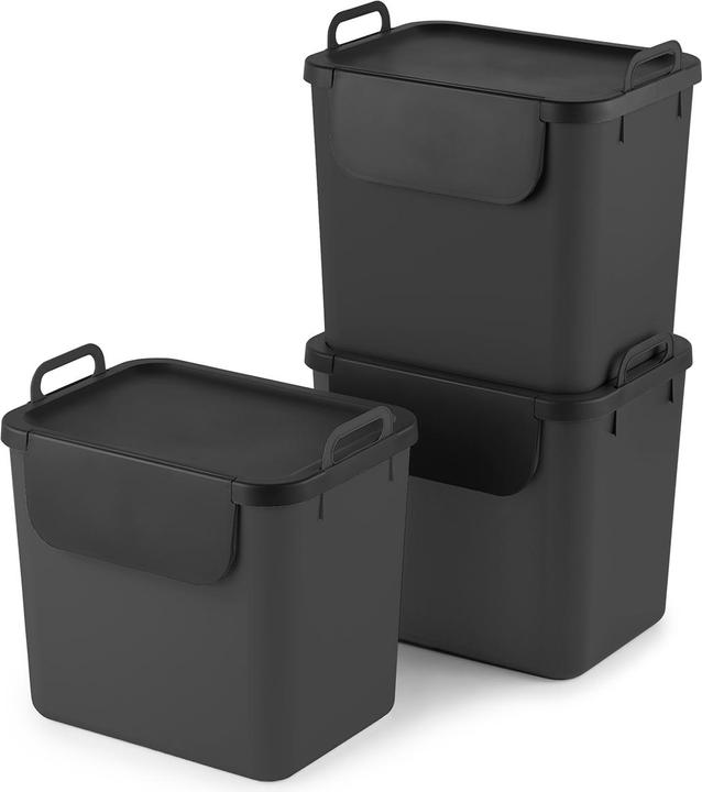 Rotho Set di 3 sistemi di riciclaggio dei rifiuti da 30 L JIVE (90 l)