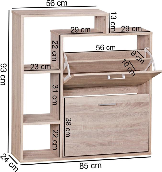 Actual product image Wohnling Micah (57 x 22.5 x 33 cm)