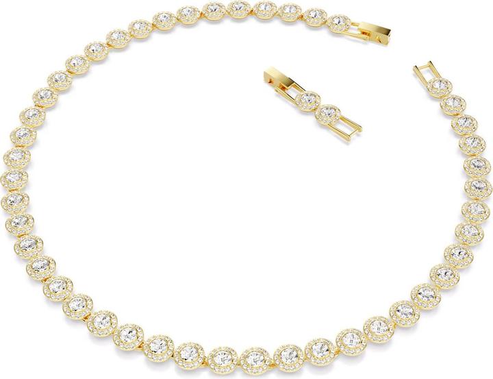 Produktbild Swarovski Una Angelic Tennis Halskette Rundschliff Weiss Gold (Swarovski Metall)