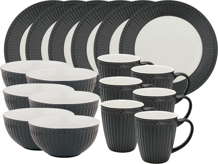 Greengate Alice Frühstücksset dark grey 18tlg (6 Piece)
