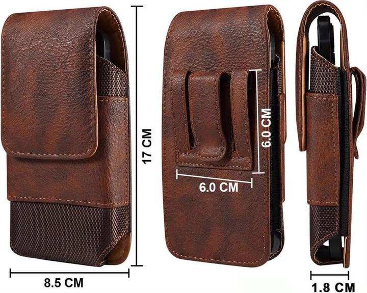 Actual product image Cover-Discount Nylon - Leather Belt Bag with Card Pocket brown / L