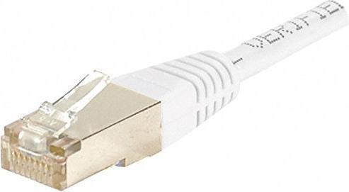 Actual product image Exertis Connect Patch cable F/UTP, CAT.6, white, 30.0 m Patch cable with especially narrow bend protection (F/UTP, CAT6, 30 m)