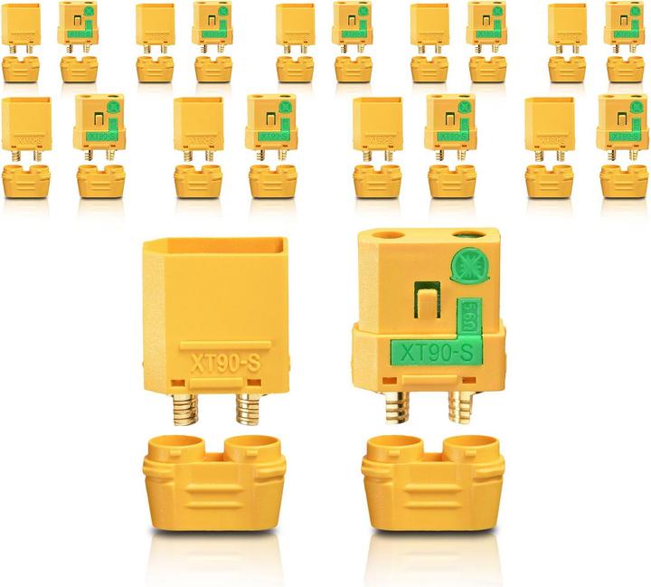 Actual product image Swaytronic LiPo plug system XT90 5 pairs lightning protection