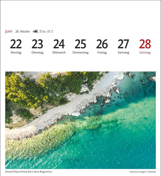 Produktbild Harenberg Kroatien Sehnsuchtskalender 2026 - Wochenkalender mit 53 Postkarten (Deutsch)