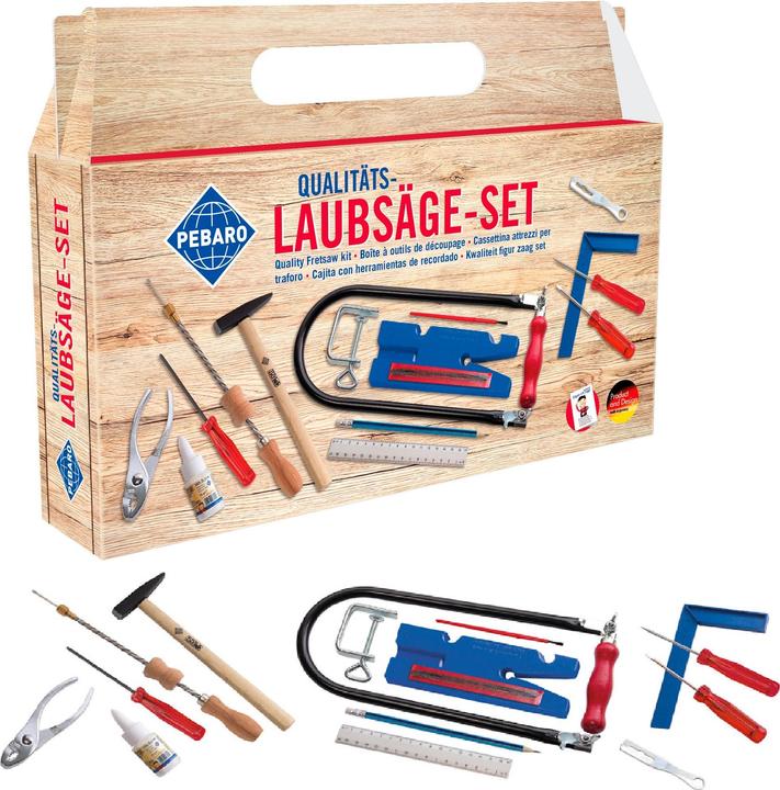 Produktbild Magni Pebaro 925P Laubsäge-Set im Tragegriff-Karton, 21 Teile, praktische Kofferverpackung, komplettes Set