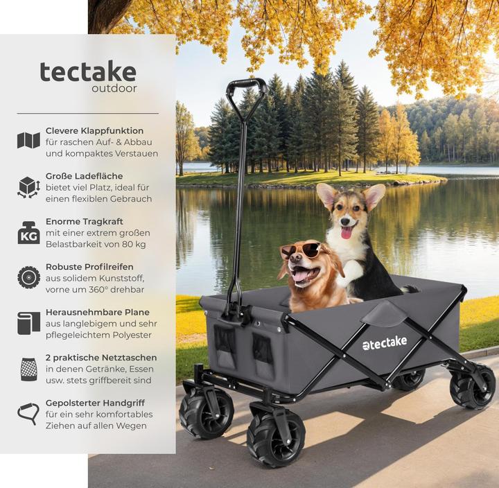 Actual product image tectake Foldable handcart