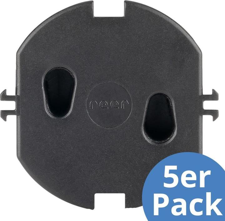 Produktbild Reer Steckdosenkappe schwarz 5St