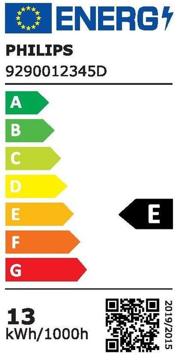 Energy Label Philips Lamp A60 (E27, 13 W, 1521 lm, 2 x, E)