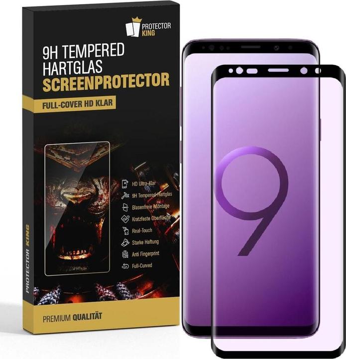 Actual product image Protectorking 3x real tempered 9H armoured glass 3D CLEAR (3 Piece, Samsung Galaxy S9+)