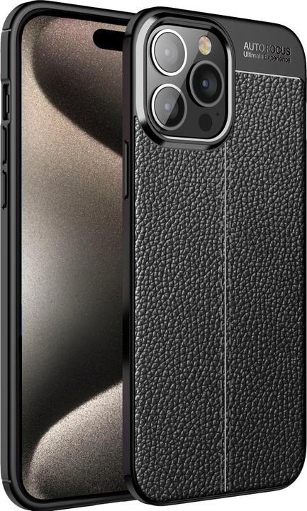 Actual product image Screenguard Apple iPhone 15 Pro Case Leather Design TPU Cover (Apple iPhone 15 Pro)