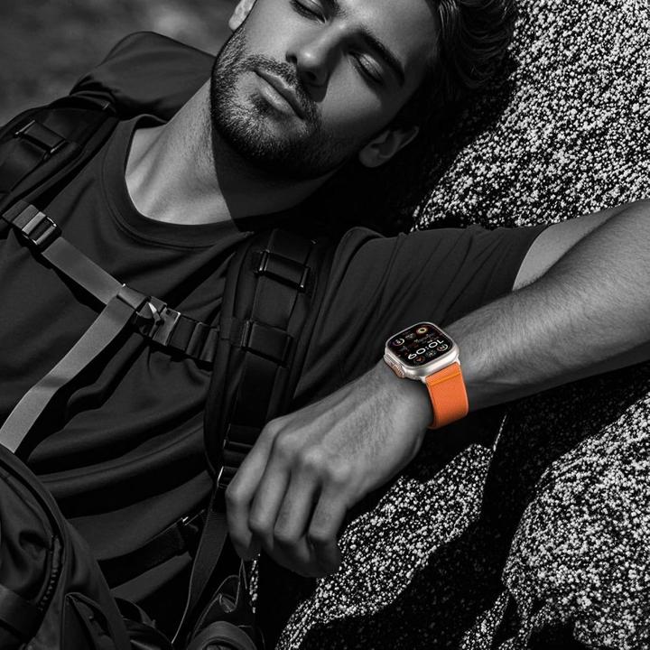 Produktbild 4Kom Nylon Clasp for Apple Watch 44/45/46/49mm - Orange