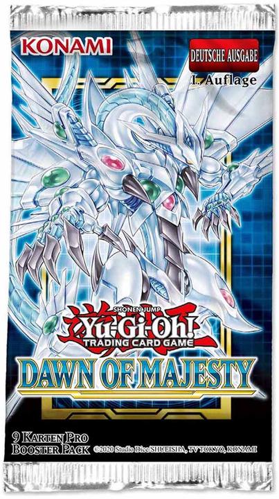 Actual product image Yu-Gi-Oh Dawn of Majesty Booster - 1st Edition -! - EN (German, Booster Pack)