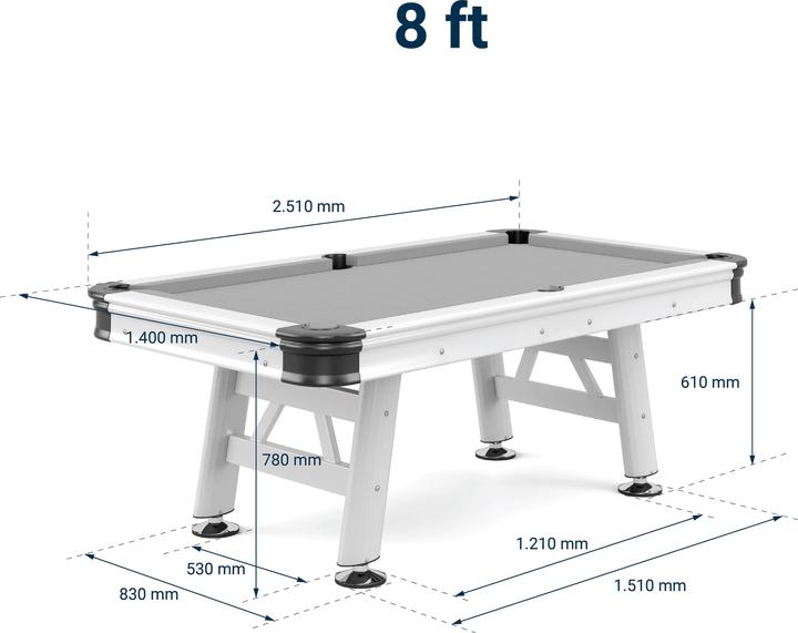 Produktbild Sportime Billardtisch Outdoor (224 x 112 cm)