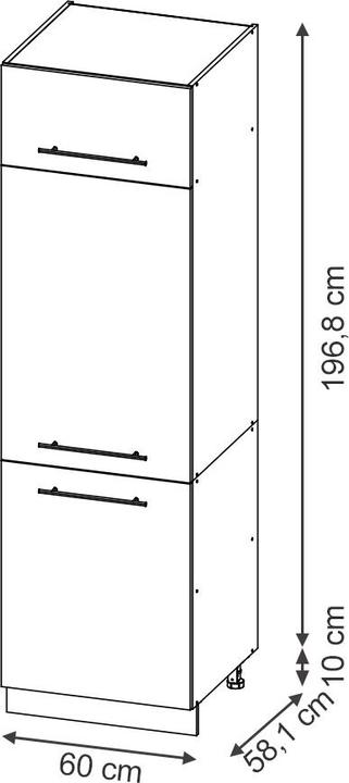 Produktbild Vicco Küchenschränke Fame-Line (60 x 58 x 207 cm)