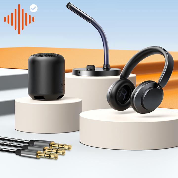 Produktbild LinQ 3.5mm Klinkenanschluss weiblich auf 3x 3.5mm Klinkenstecker männlich (3.5mm Klinke, 3.5mm Klinke)