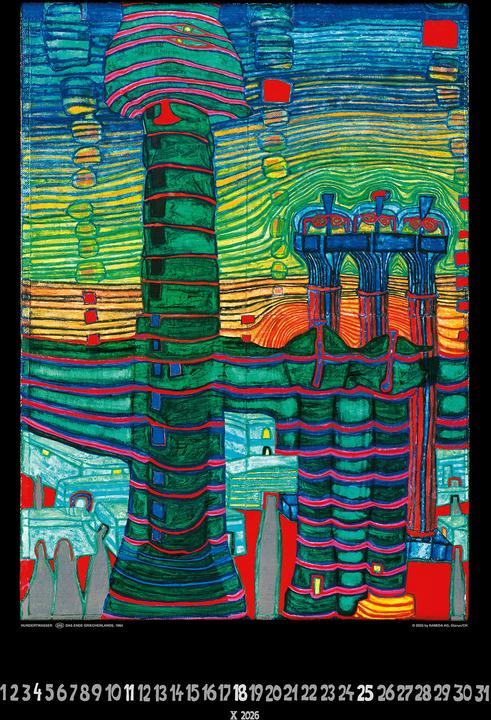 Produktbild Hundertwasser BILDKALENDER ART 49x65 (Harter Einband, Deutsch)