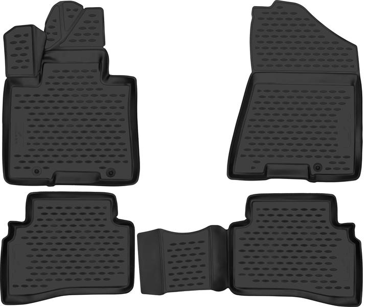 Walser Tapis en caoutchouc XTR pour Hyundai Tucson (TL, TLE) 05/2015-aujourd'hui (2 tapis avant + 2 tapis arrière)