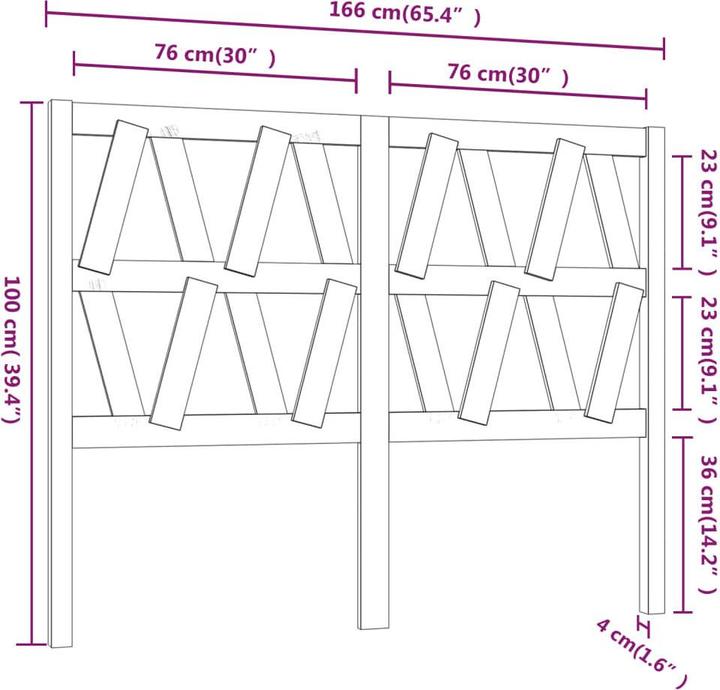 Produktbild VidaXL Lamech (166 x 4 x 100 cm)