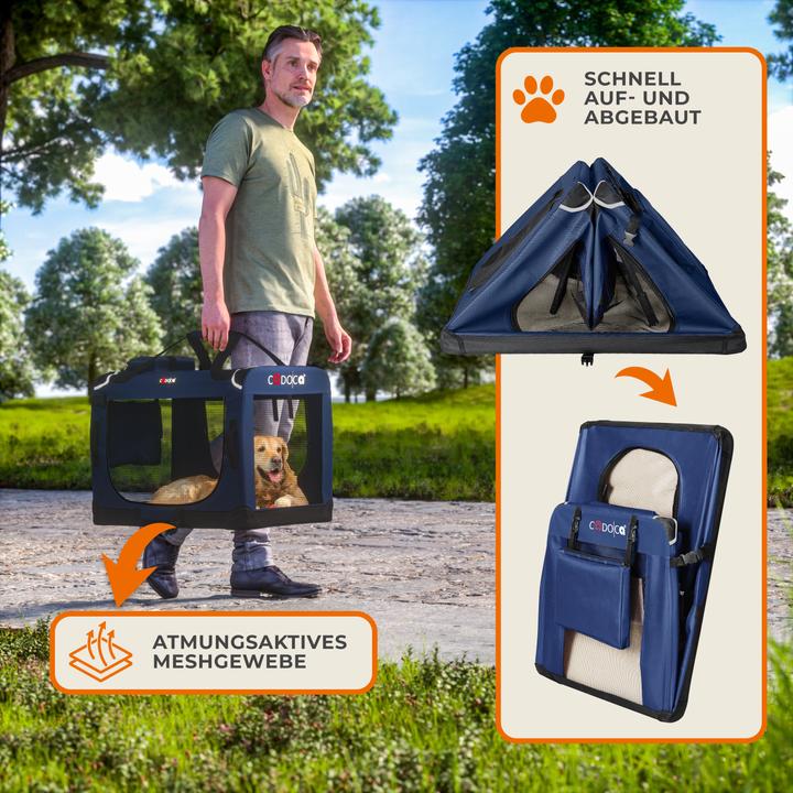 Immagine prodotto Cadoca Trasportino per Animali S/M/L/XL/XXL (Cane, Pieghevole, Lavabile)