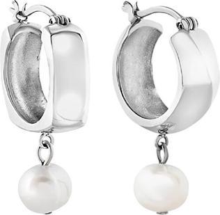 Breil Lovely asymmetrical earrings with pearl Tetra TJ3498