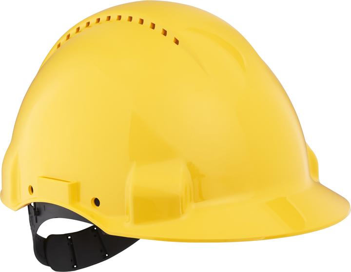 3M Safety helmet G3000 ventilated, with Uvicator™ sensor, Pinlock, sweatband, yellow (54 - 62 cm)